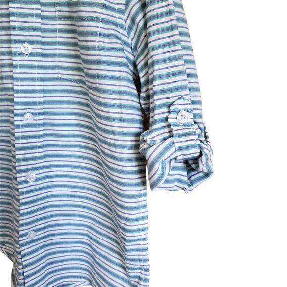 GAP Boy's Striped Button Down Long Sleeve Shirt Size 5 - Picture 4 of 8